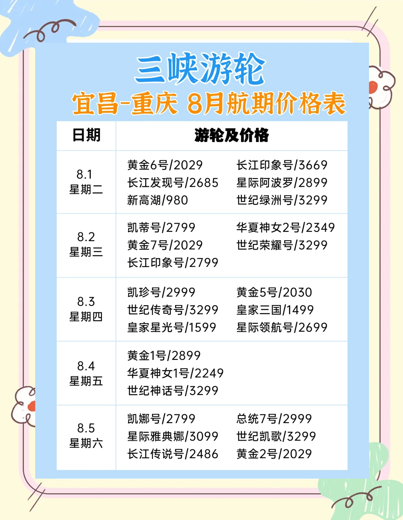 三峡游轮船票价格.三峡游轮多少钱一张票？-第3张图片